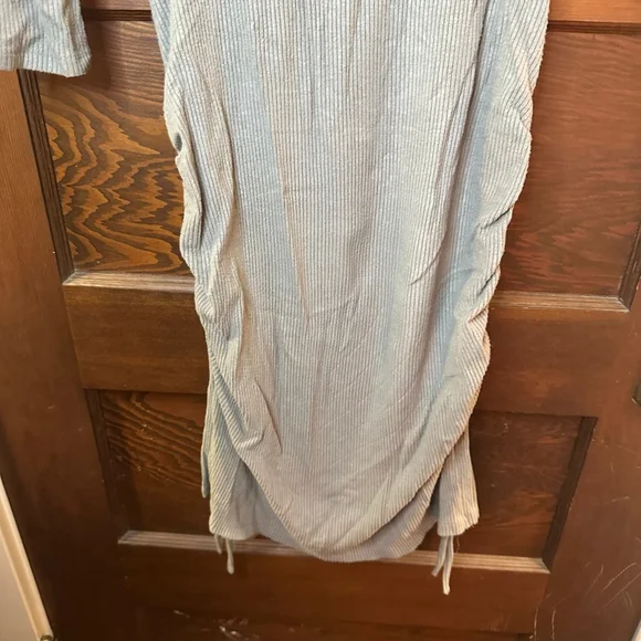 Women's XS Saturday Sunday Sage Green Ribbed Turtleneck Long Sleeve Dress - Picture 3 of 8